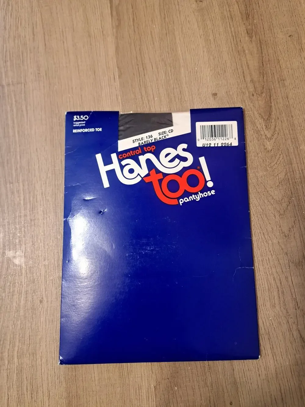 New in Box Hanes Too! Control Top Style 136 Size CD Barely Black